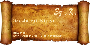Széchenyi Kinga névjegykártya