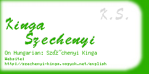 kinga szechenyi business card